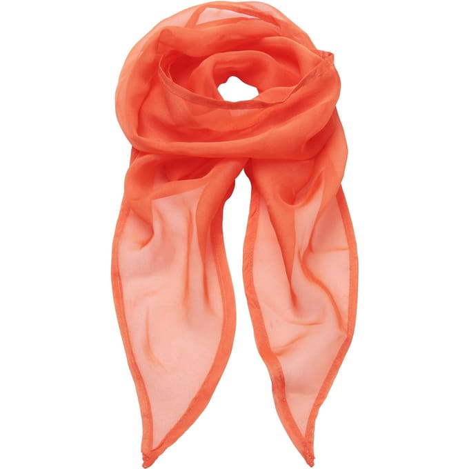 Premier Dames/vrouwenwerk Chiffon Formele Sjaal (Oranje)