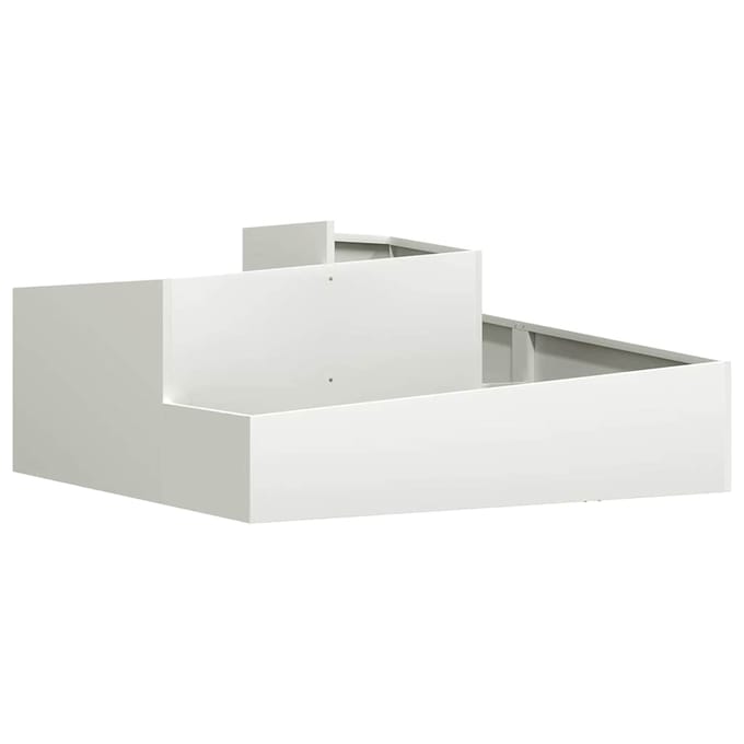 vidaXL - Plantenbak - Wit - 100 - x - 100 - x - 50 - cm - Koudgewalst - staal