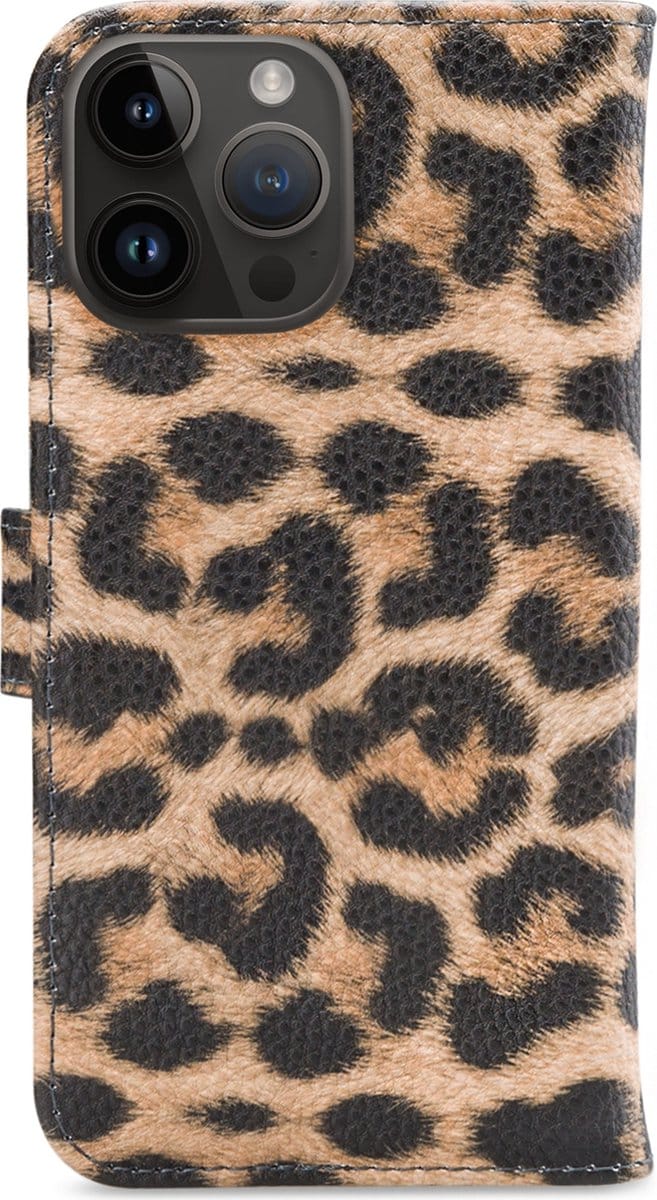 My Style - iPhone 14 Pro Hoesje - Flex Wallet Luipaard Bruin