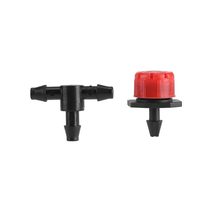 25m Plant Zelfbewaterende Tuinslang DIY Micro Druppelirrigatiesysteem met Timer Kits black