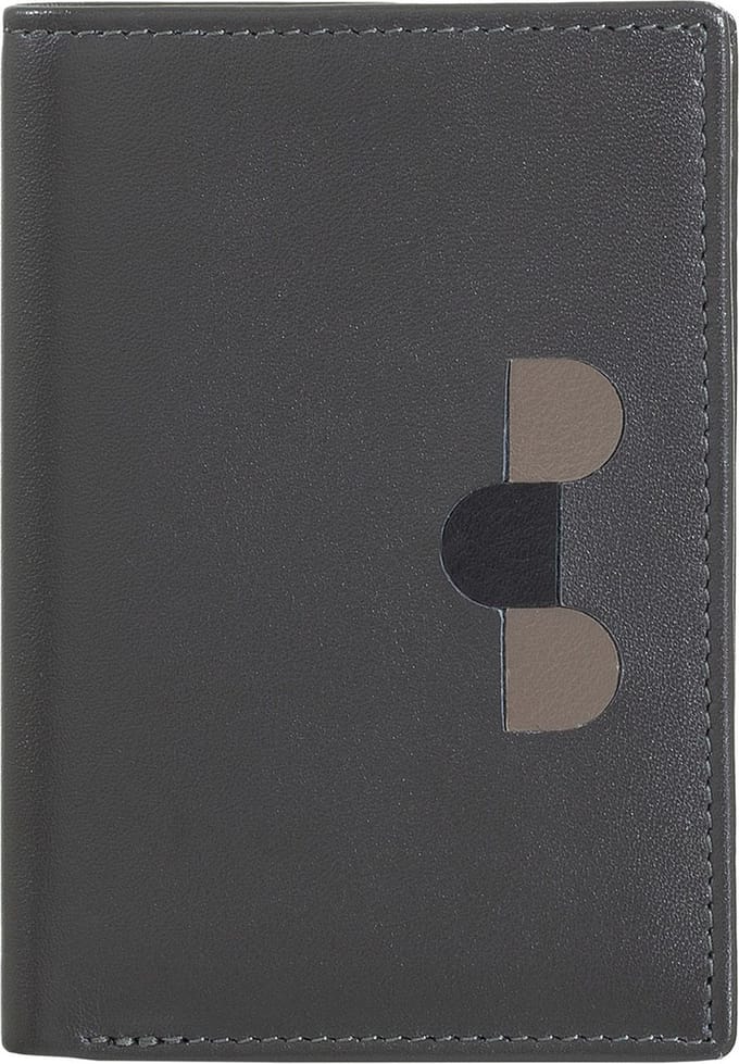DuDu Capri Portemonnee RFID-bescherming Leder 11.5 cm - Jongens - Staand formaat - anthracite mosaic