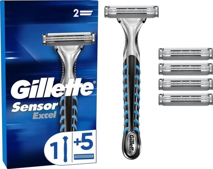 Gillette scheermes Sensor Excel + 5 blades