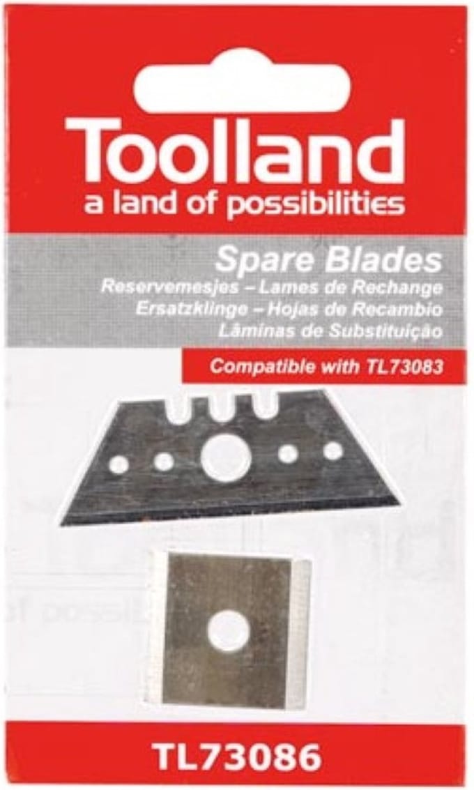 Toolland Reservemessen voor kantschaaf, trapezium & vierkant, 2 stuks