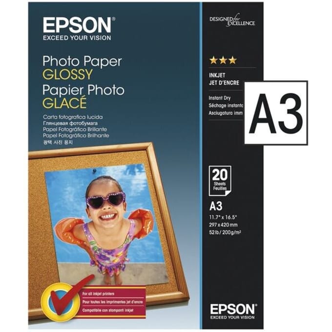 Epson S042536 Glossy Photo Paper A3 (20 vel) Fotopapier