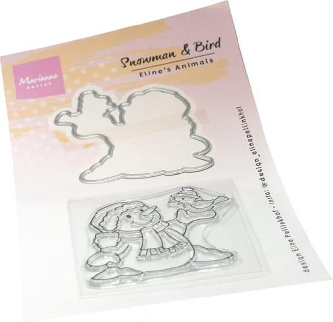 Clear Stamp, Eline’s Animals – Snowman & Bird