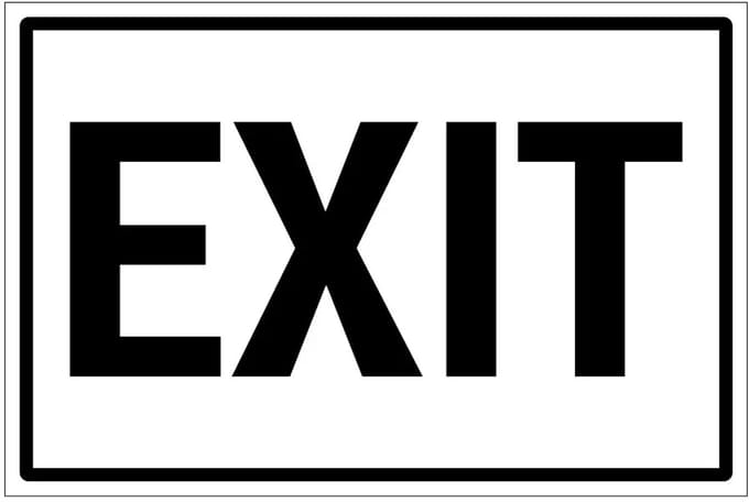 Exit bord | gecoat dibond materiaal | 30 x 20 cm
