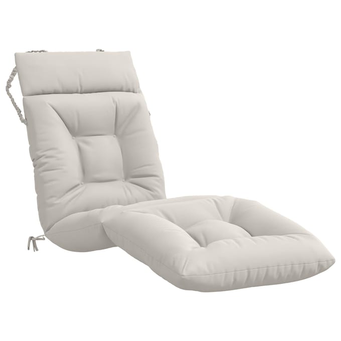 vidaXL - Ligstoel - Kussen - VIANEN - 100% - Polyester - Wit - 200 - x - 60 - x - 8 - cm