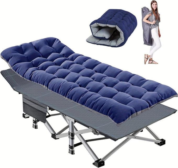Opvouwbaar Kampeerbed - Logeerbed Gastenbed - Kamperen Reizen - Extra Groot Ontwerp - 75 cm Breed - Niet gespecificeerd