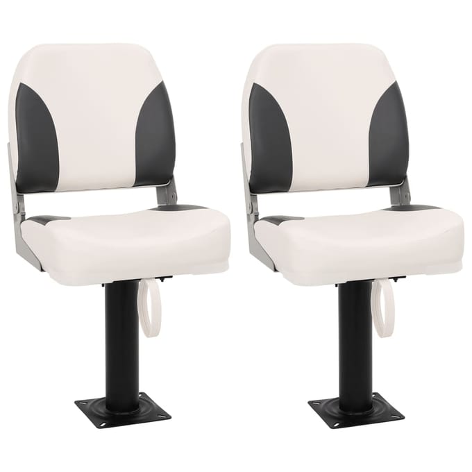 vidaXL - Bootstoel - 2 - set - inklapbaar - met - lage - rugleuning