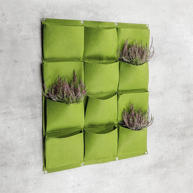 Haushalt 60143 - Hangplanten zak - groen - 12 vakken