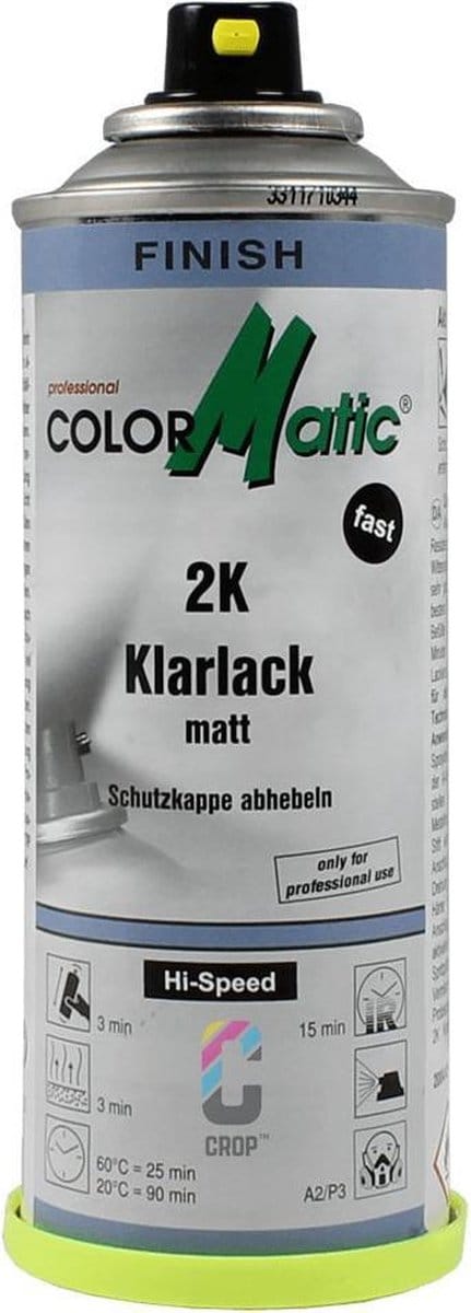 Colormatic 2K Blanke Lak Mat in Spuitbus 200ml