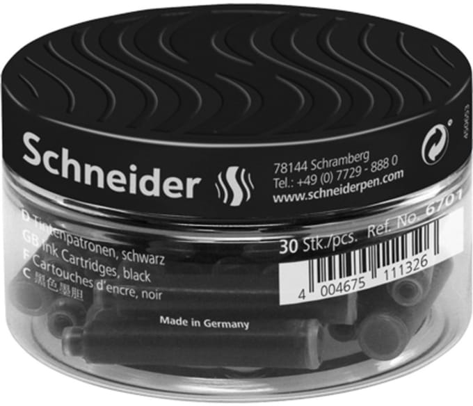 Schneider inktpatronen - 30 stuks - zwart - S-6701