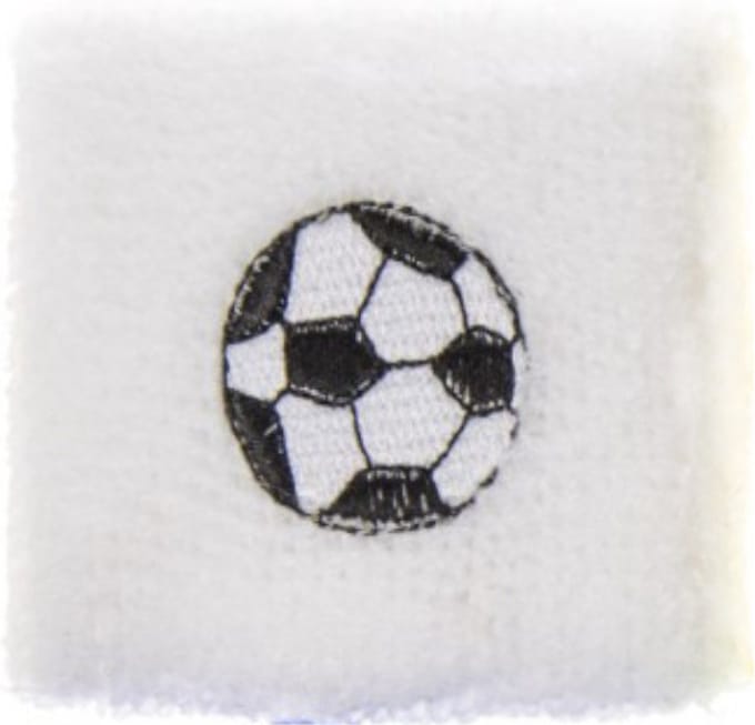 Zweetbandje Voetbal - Wit - Cadeautje onder de 5 euro