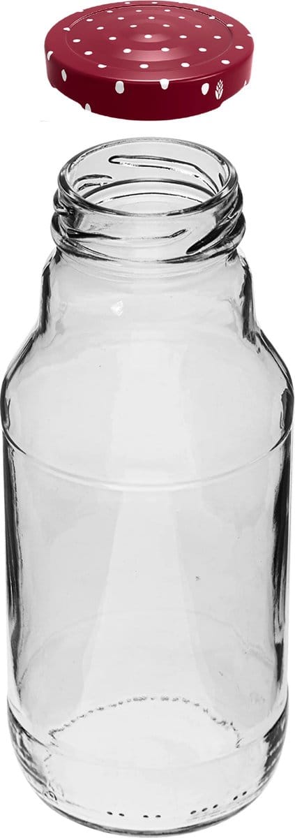 Sapflesje (stip) 330 ml - 6 stuks - smootieflesje - weckflesje