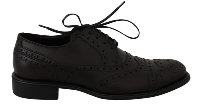 Dolce & Gabbana Zwarte Leren Wingtip Oxford Dresschoenen