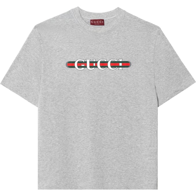GUCCI Web Logo T-shirt 784361-XJGM9-1230 XL white