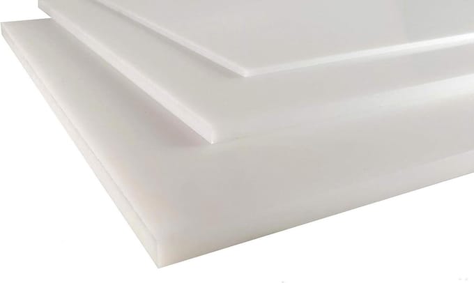 PE-HD Kunststof Plaat - Polyethyleen Plaat - Machinebouw - Hoge Slagvastheid - 495 x 495 mm - Wit