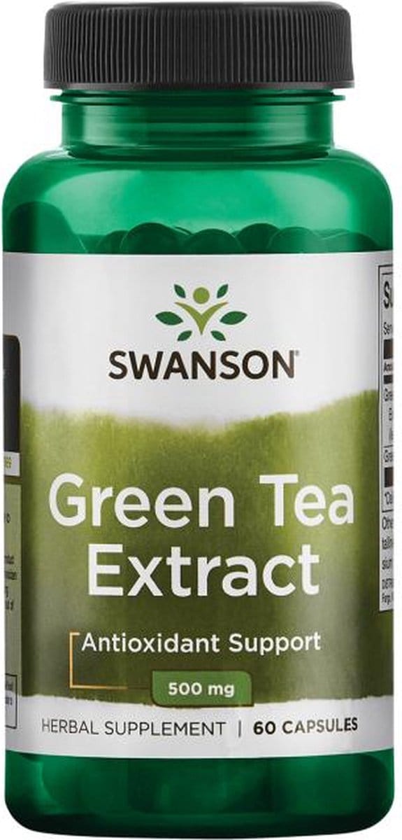 Supplementen - Green Tea Extract 500mg - 60 Capsules - Swanson -