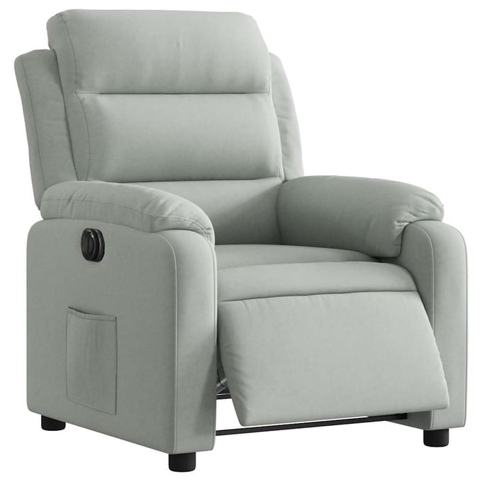 vidaXL - Fauteuil - elektrisch - verstelbaar - stof - lichtgrijs