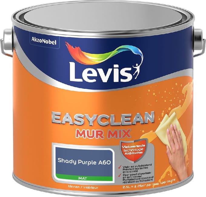 Levis - Easyclean Mur Mat Mix - Shady Purple A60 - Mengverf - 2,5 L