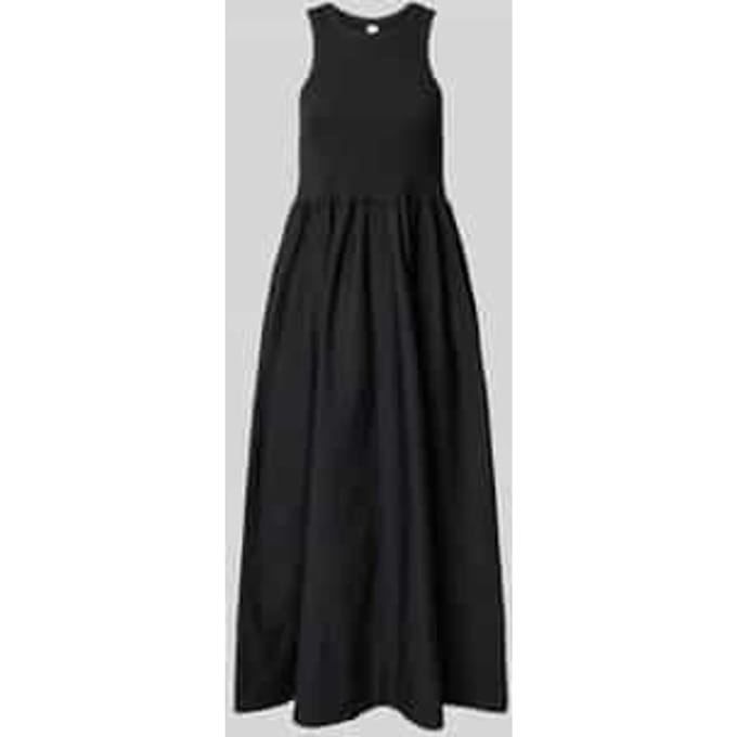 midi-jurk met ronde hals model 'MIRI'