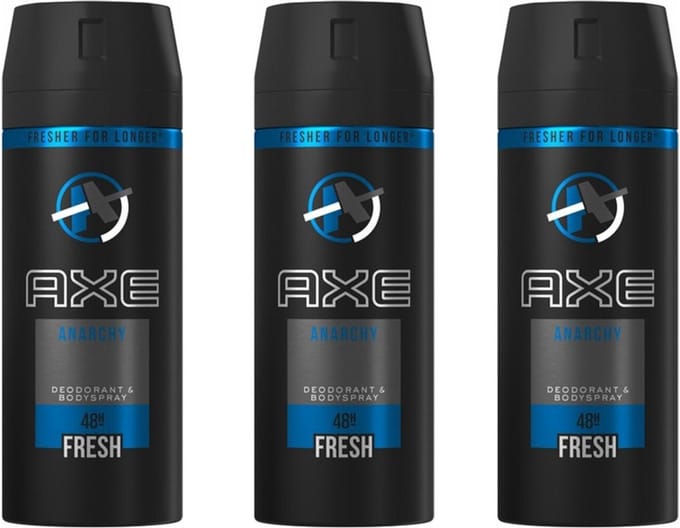 Axe Deospray Deodorant - Anarchy 150ml - Voordeelverpakking 3 stuks