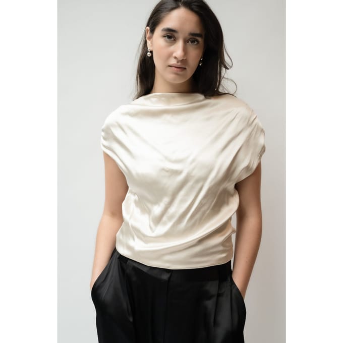 VIVEH Adhara Top Champagne Taglia: 36 | Magliette intime Outlet | Donna | Bianco