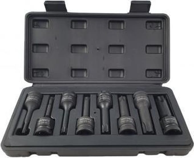 Weber Tools 1/2'' Krachtdoppen set Torx 8-delig van T25 t/m T80