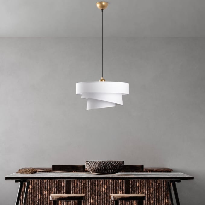 Asir - Kroonluchter - Wit - METALEN BEHUIZING - 50 x 44 x 39 cm
