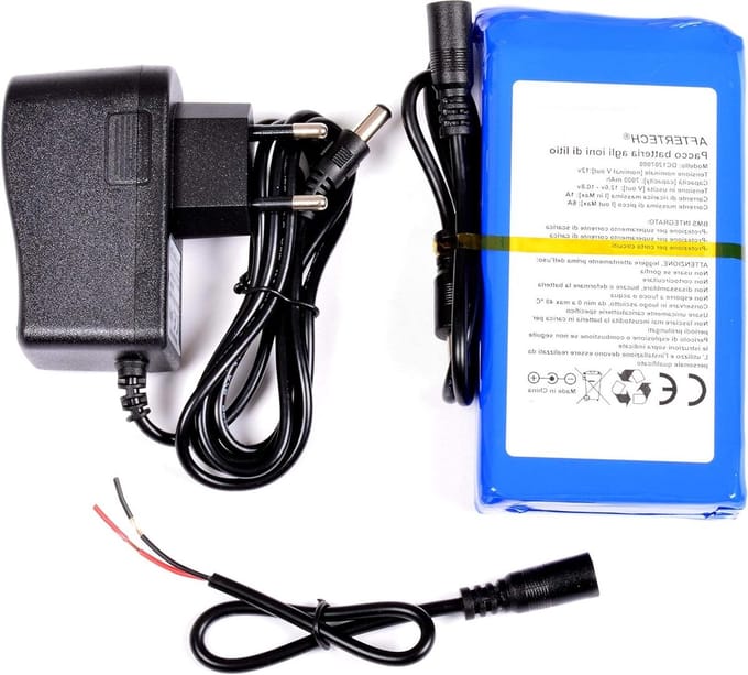 Lithium Accupack - Draagbare Energie - Apparaten Voeden - Geïntegreerd BMS - 7000 mAh 12V - Zwart
