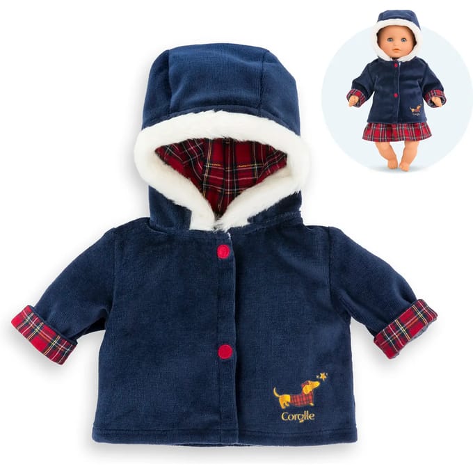 Corolle babypop jas - Holidays poppenkleding 30cm winterjas.