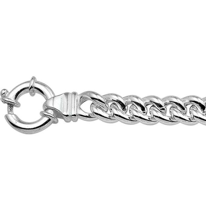 Collier Gourmette 7 Mm 45 Cm Met Groot Springslot