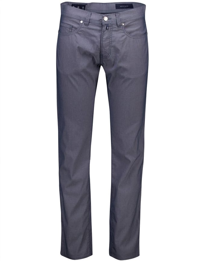 regular fit broek met labeldetail model 'Lyon'