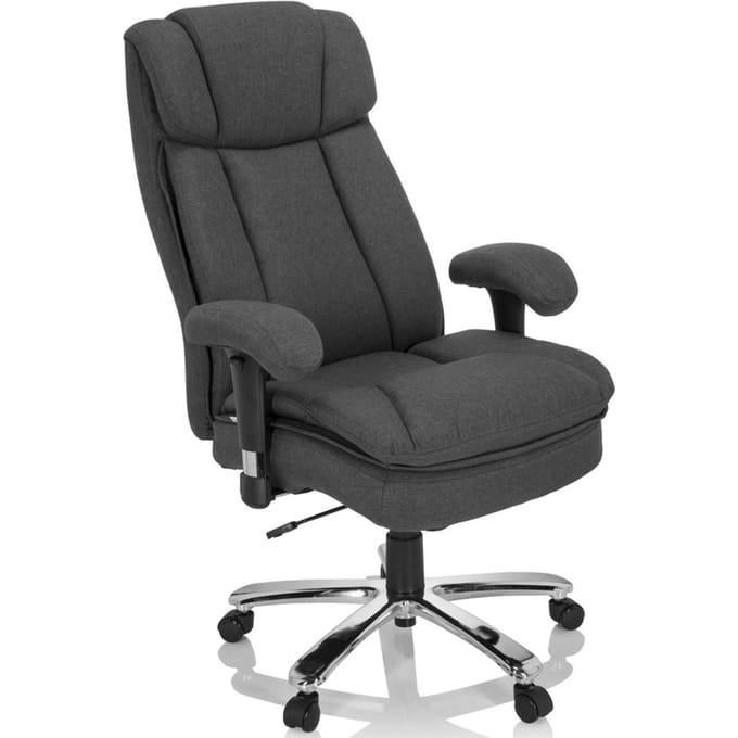 Zware bureaustoel / Bureaustoel BUILDER XXL I Stof donkergrijs hjh OFFICE