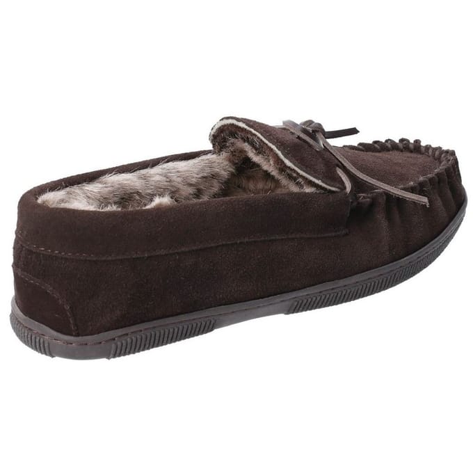 Hush Puppies Heren Ace Slip On Leren Slipper (Chocolade)