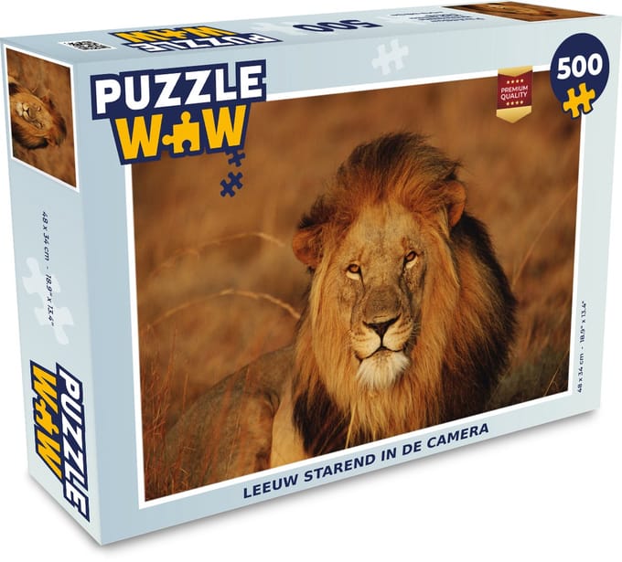 Puzzel Leeuw - Portret - Jacht - Legpuzzel - Puzzel 500 stukjes