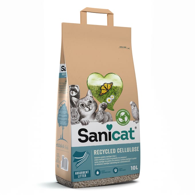 Sanicat Clean & Green - Kattenbakvulling - Gerecycled Papier - 10 liter