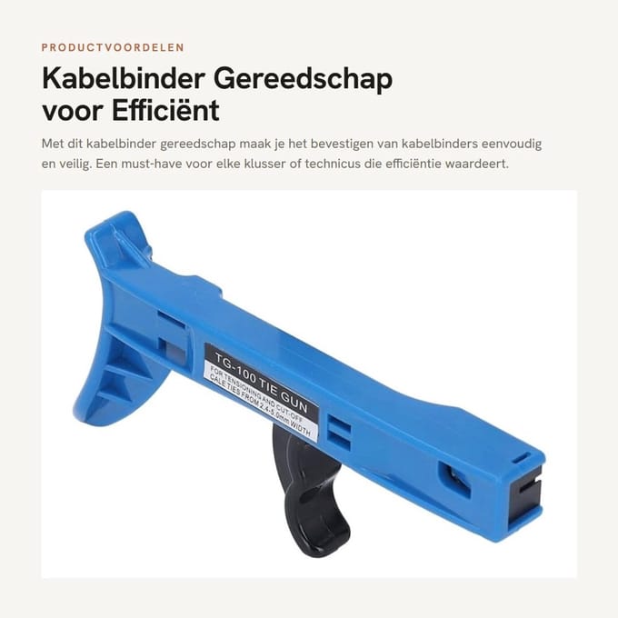 Dailygoods - Kabelbinder Gereedschap voor Efficiënt Bevestigen