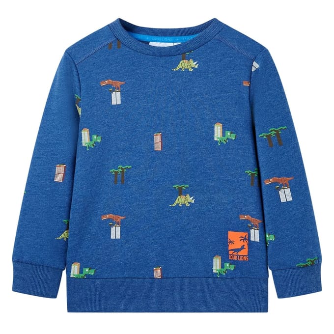 vidaXL Kindertrui 104 gemêleerd donkerblauw