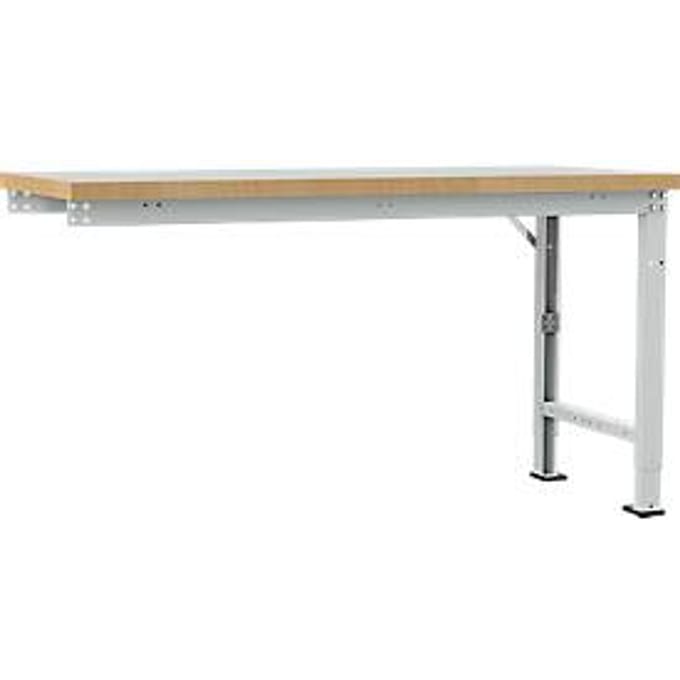 Manuflex WP7029.7035 Werkbank uitbreidingsmodule (b x d) 1750 mm x 700 mm Grijs-wit (RAL 7035)