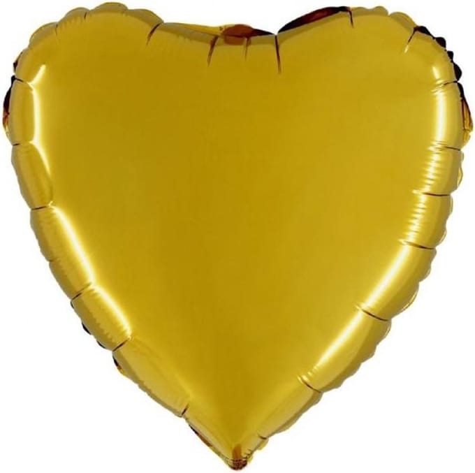 Hart GOUD : Mylar Hartballon 18 inch (45 cm) - Set van 1 stuk