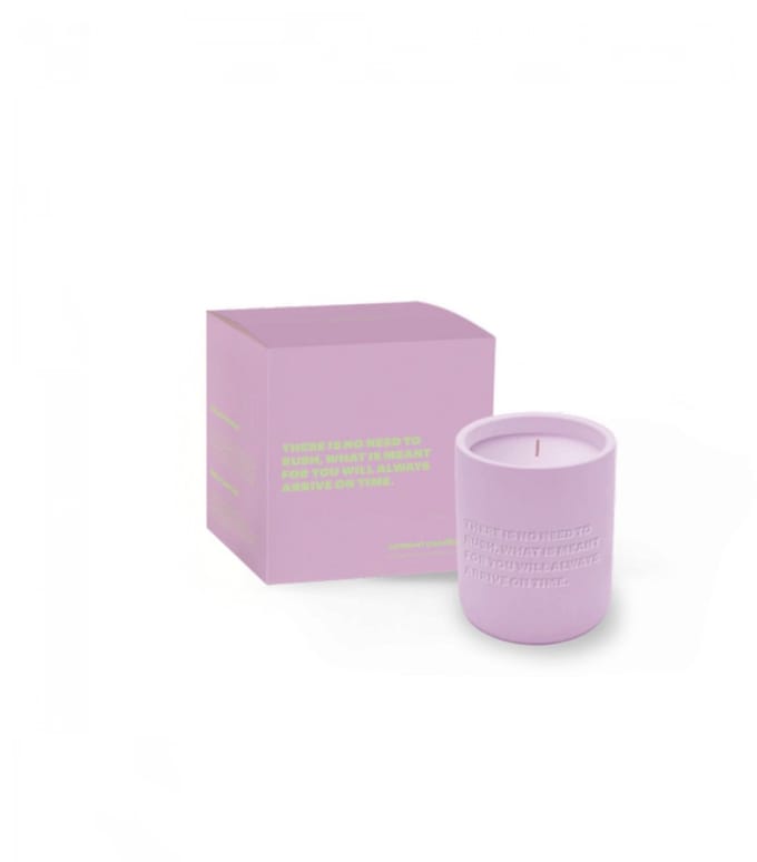 The Gift label Cemented candle there is no need to rush kaars