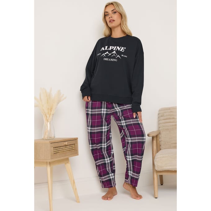 Yours Zwarte Alpine Dreaming Loungeset Size 46-48