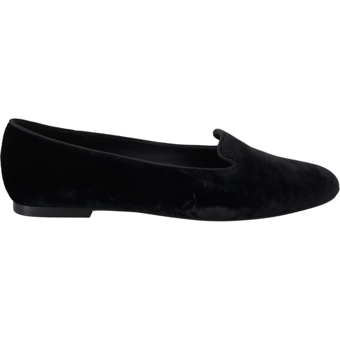 Dolce & Gabbana Zwarte Fluwelen Instappers Loafers Flats Schoenen