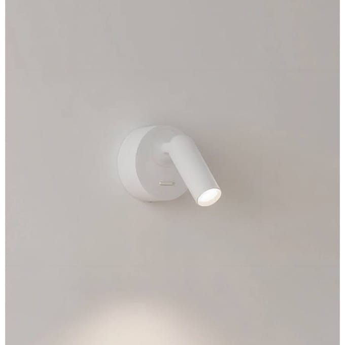Ideal Lux LED wandspot Bean Rond, wit, metaal, draaibaar
