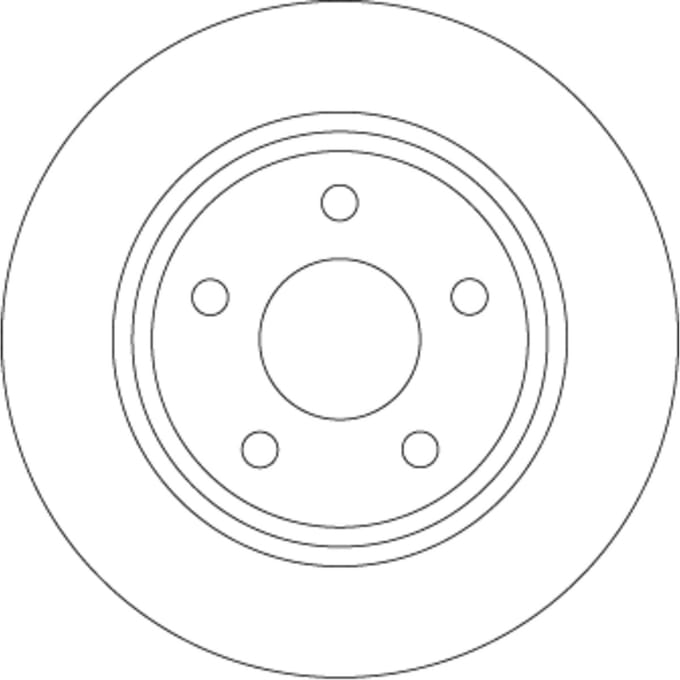 Remschijf TRW DF6556 achter, volledig, 1 Stuk