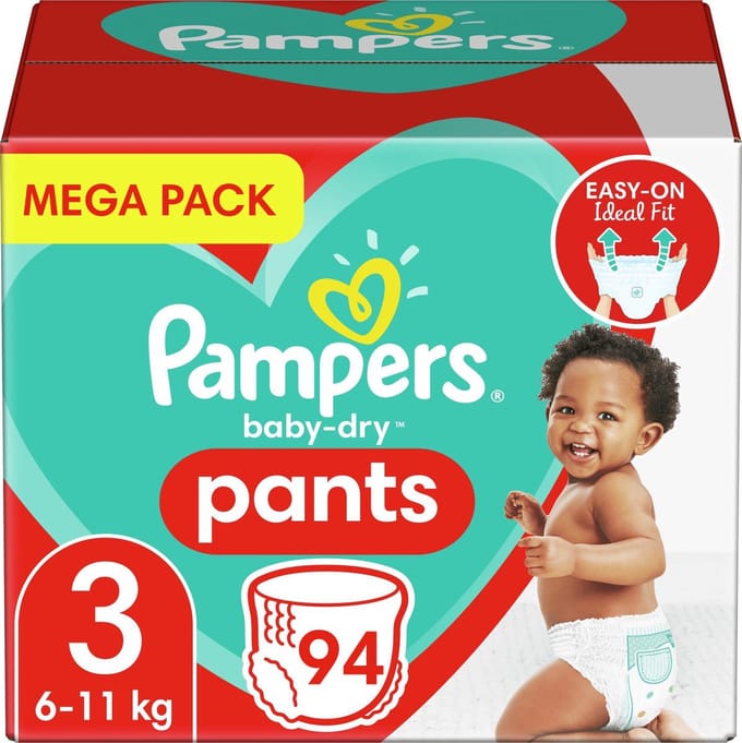 Pampers - Baby Dry Pants - Maat 3 - Megapack - 94 stuks - 6/11KG
