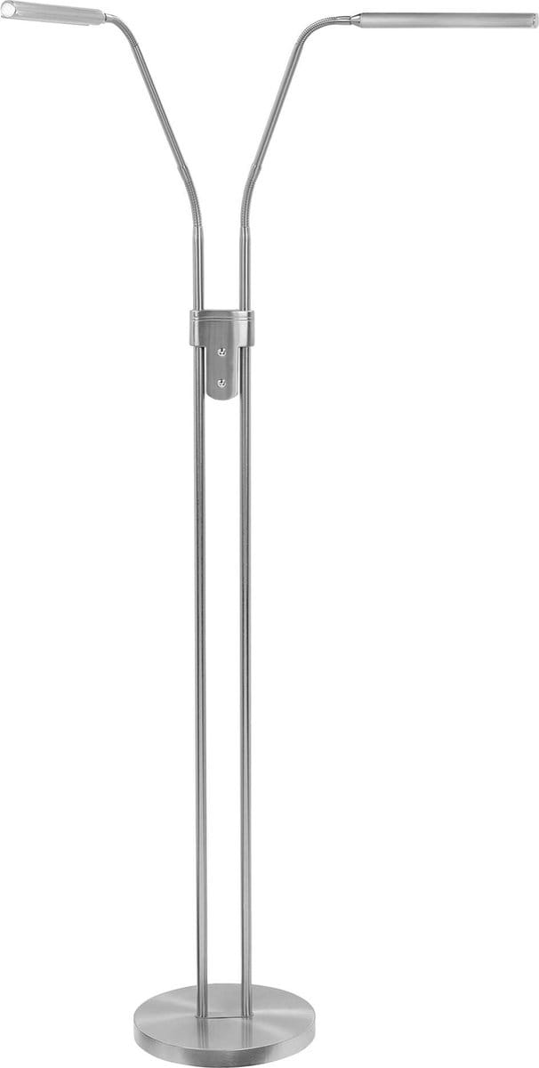 Moderne dubbele leeslamp vloerlamp LED RVS