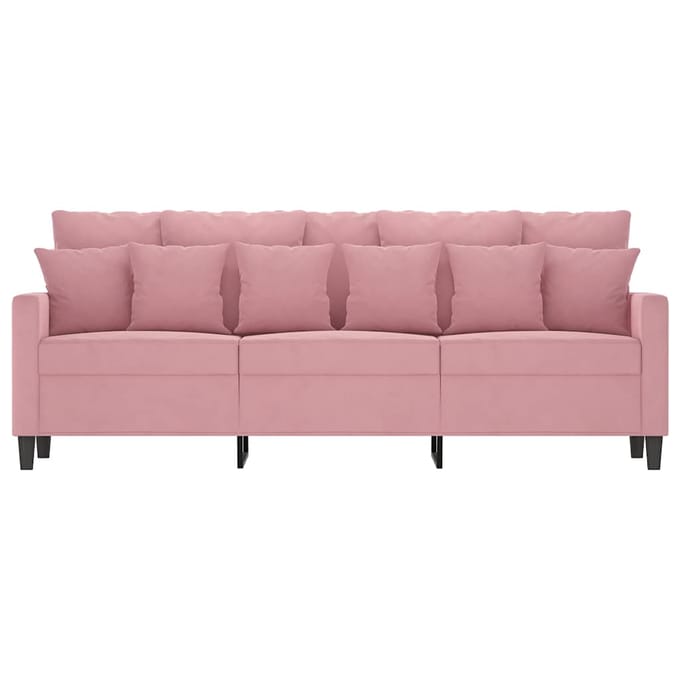 vidaXL - Driezitsbank - 180 - cm - fluweel - roze