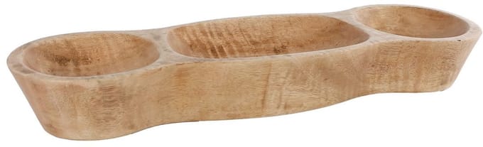Serveerschaal - Merkloos - Mangohout - Serveerschaal mango 38x12x5cm